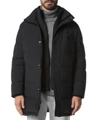 Andrew Marc - Shelton Cool Touch Regular Fit Quilted Down Parka with Removable Shearling Trimmed Bib