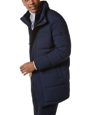 Shelton Cool Touch Regular Fit Quilted Down Parka with Removable Shearling Trimmed Bib