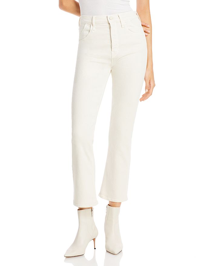 MOTHER - The Double Pocket Stash Tripper Ankle Jeans in Cream