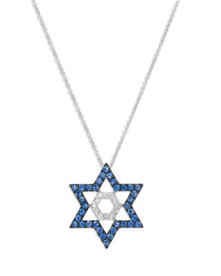 white gold diamond star of david