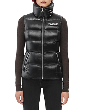 Mackage Chaya Water Resistant Down Puffer Vest In Black