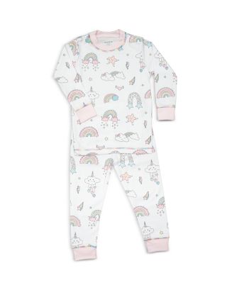 Noomie Girls' Rainbow Cotton Pajama Set - Little Kid | Bloomingdale's