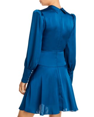 BCBGMAXAZRIA V Neck Fit and Flare Dress Bloomingdale's