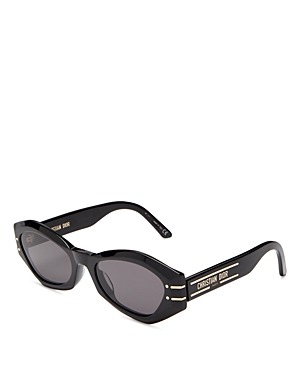 Dior Signature B1u Cat Eye Sunglasses, 55mm In Black/gray