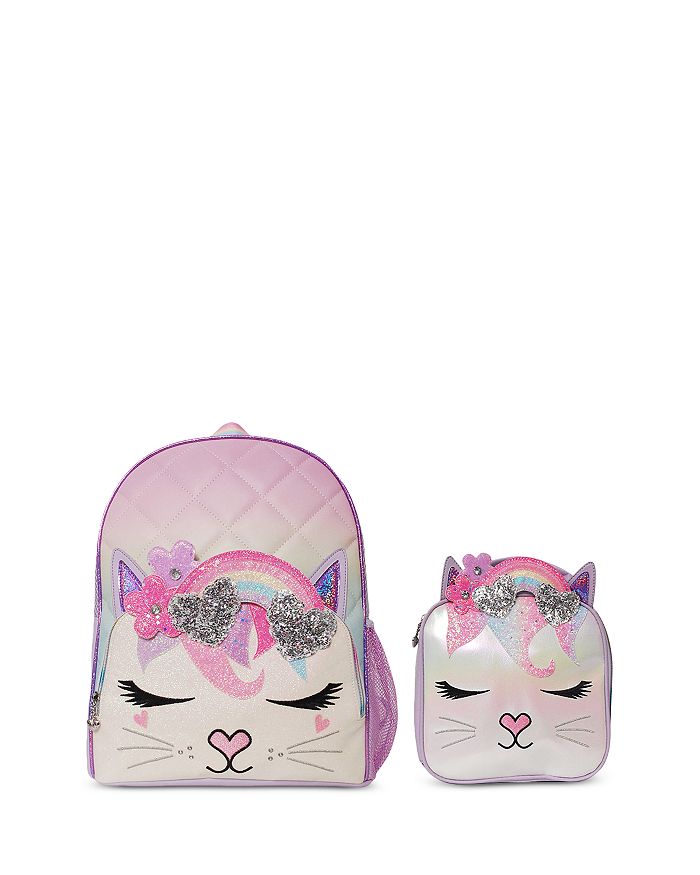 OMG Accessories Girls 2 Pc. Set Bella Kitty Rainbow Crown Large