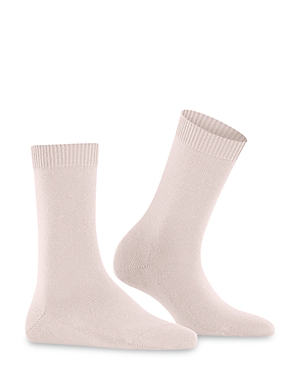 Shop Falke Cosy Mid-calf Socks In Light Pink