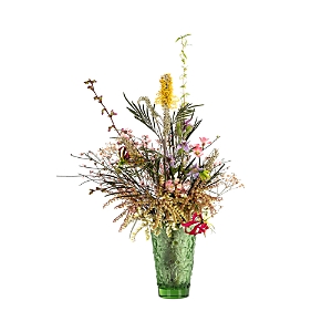 Shop Lalique Merles & Raisins Medium Green Vase