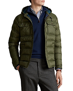 Polo Ralph Lauren Water Resistant Hooded Jacket In Thermal Green | ModeSens