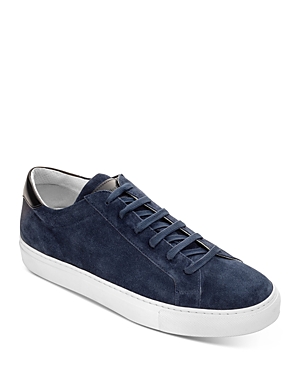 To Boot New York Men's Derrick Low Top Sneakers In Medium Blue Suede