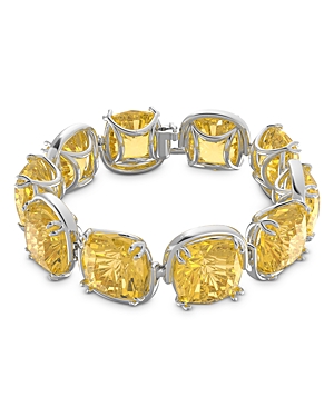 swarovski harmonia yellow cushion cut crystal flex bracelet