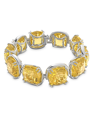 Shop Swarovski Harmonia Yellow Cushion Cut Crystal Flex Bracelet