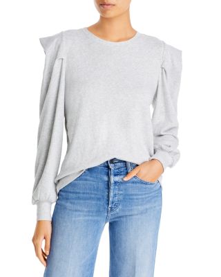 Grey State - Cindy Puff Sleeve Cotton Sweatshirt