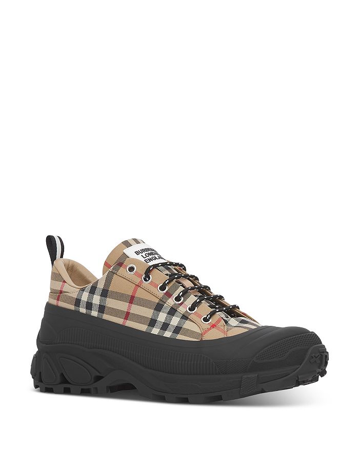 Burberry - Women's Arthur Vintage Check & Leather Sneakers