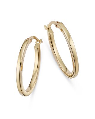 Alberto Amati - 14K Yellow Gold Polished Oval Hoop Earrings