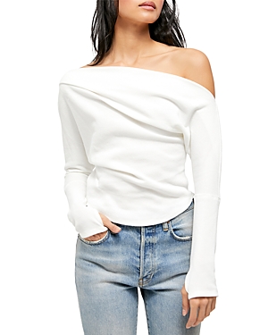 Free People We The Free Fuji Off The Shoulder Thermal Top In Ivory