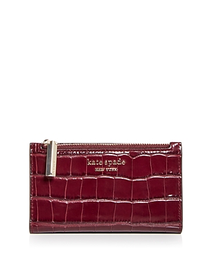 Kate Spade New York Small Slim Leather Bifold Wallet In Grenache