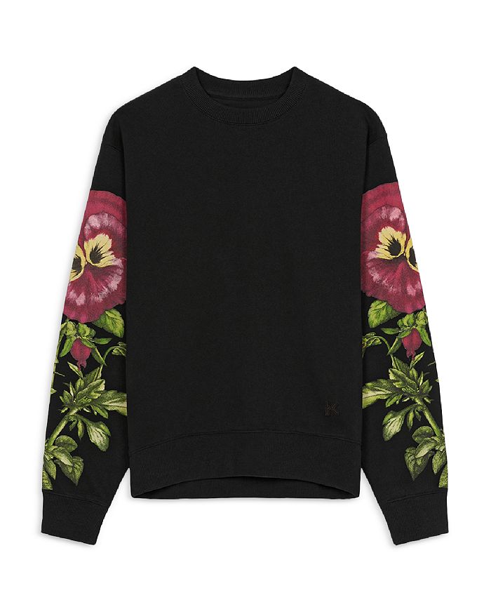 Floral sleeve shop sweatshirt