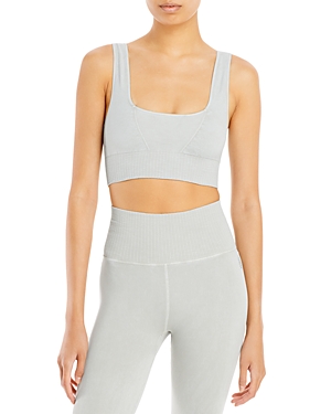 Free People Fp Movement By  Good Karma Sports Bra In Sea Glass