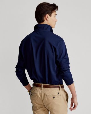 Classic Fit Soft Cotton Long-Sleeve Polo Shirt