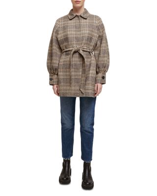 maje plaid coat