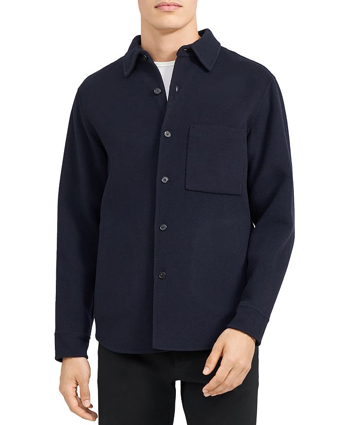 Theory Clyfford Relaxed Fit Long Sleeve Overshirt | Bloomingdale's