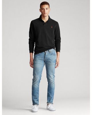 ralph lauren long sleeve polo black