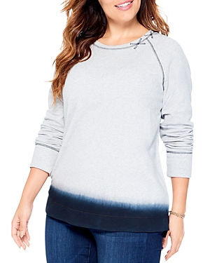 Nic+Zoe Plus Everyday Terry Dip Dye Sweatshirt