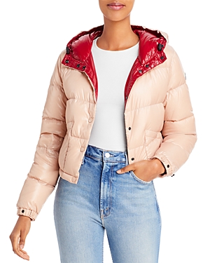 Moncler Bardanette Nylon Laque Down Jacket In Pink