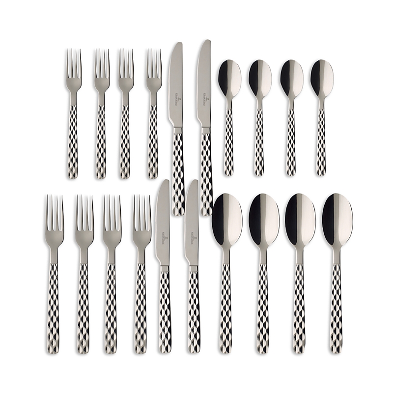 Villeroy & Boch Boston 20 Piece Flatware Set, Service For 4 In Silver