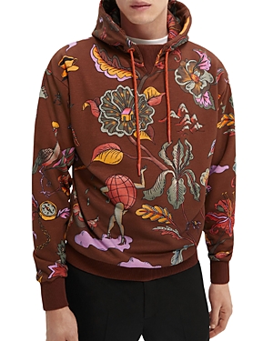 Scotch & Soda Printed Relaxed Fit Hoodie