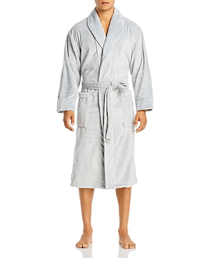 Daniel Buchler Plush Robe In Gray