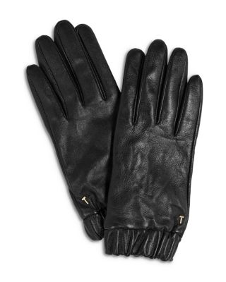 ted baker black leather gloves