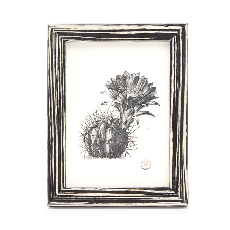 Pigeon & Poodle Steinfeld Lacquered Frame, 5 X 7 In Black/white