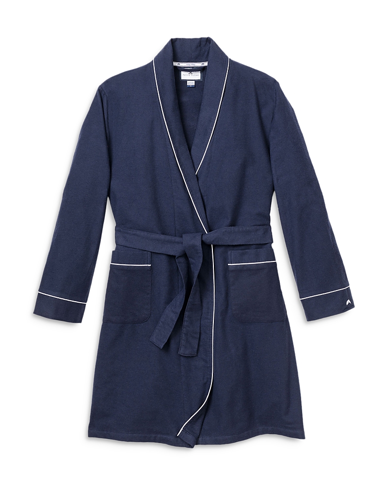 Petite Plume Unisex Flannel Robe - Little Kid, Big Kid In Navy