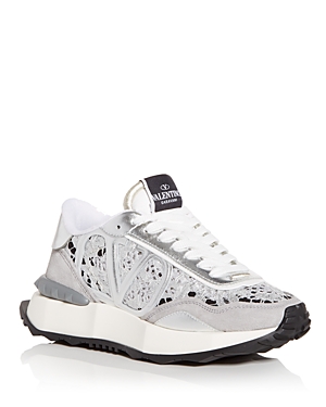 Valentino V Logo Sneakers In Gray