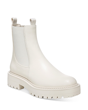 Sam Edelman Women's Laguna Lug-sole Chelsea Booties Women's Shoes In Ivory Leather