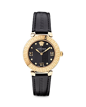 Versace Greca Icon Watch, 36mm In Black/black
