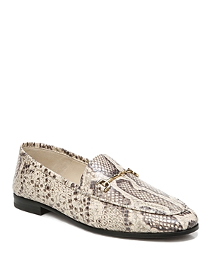 Sam Edelman Women's Loraine Tailored Loafers Women's Shoes In Stone Snake Print Leather