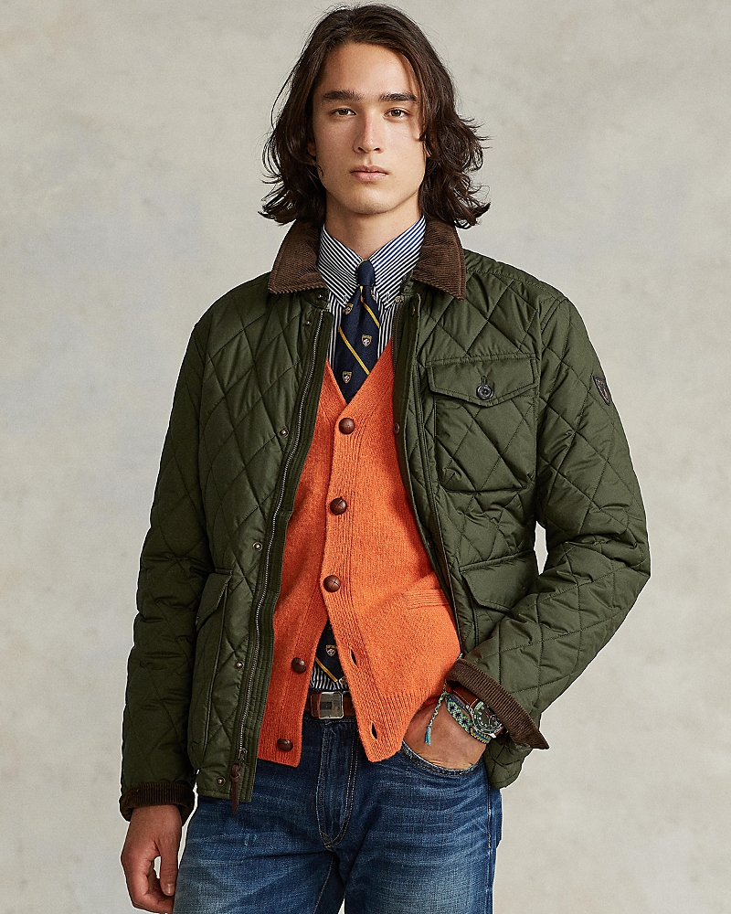 Polo Ralph Lauren Beaton Water Repellent Quilted Jacket In Company Olive