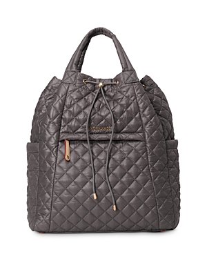 Mz Wallace Medium Convertible Backpack In Magnet Gray