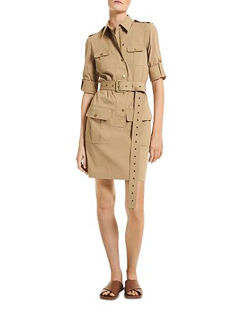 Michael Kors Collection Belted Utility Shirt Dress | Bloomingdale's