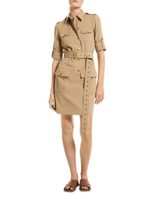 Michael Kors Collection Belted Utility Shirt Dress
