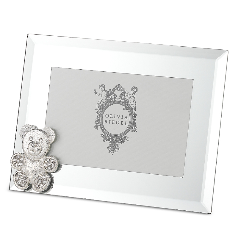 Olivia Riegel Gold Teddy Bear 4 X 6 Picture Frame In Silver