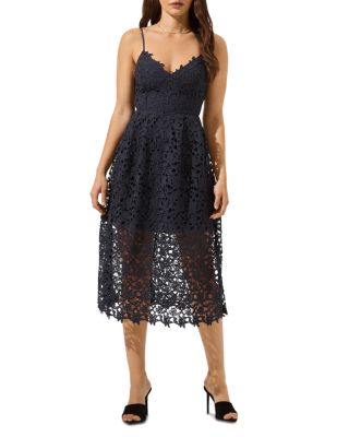 astr label lace midi dress