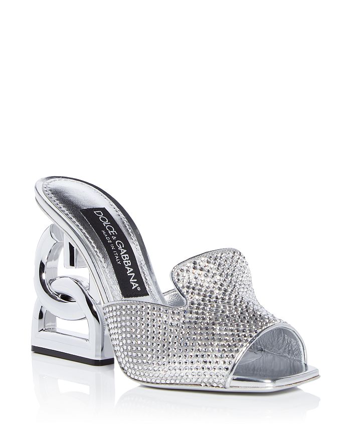 Dolce & Gabbana Black Rubber D&G Logo Shoes Slides Women's Sandals
