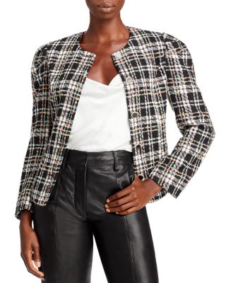 black tweed jacket womens