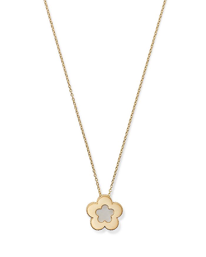 Bloomingdale's - Mother of Pearl Flower Pendant Necklace in 14K Yellow Gold, 18" - 100% Exclusive