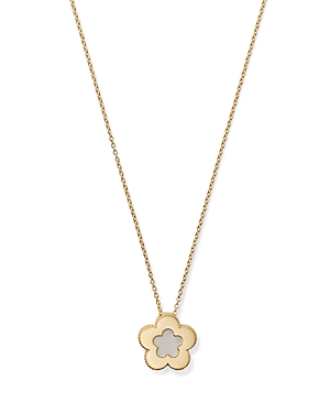 Bloomingdale's Mother Of Pearl Flower Pendant Necklace In 14k Yellow Gold, 18 - Exclusive In Gold