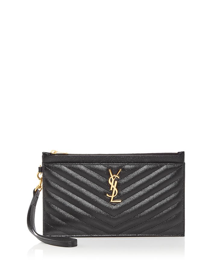 Saint Laurent Monogramme Quilted Leather Pouch