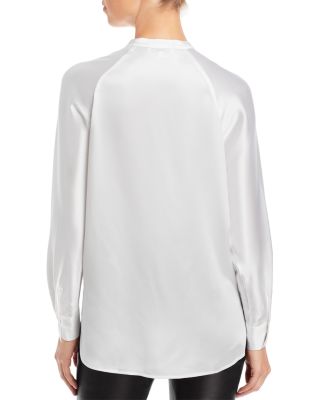 Silk Banded Collar Blouse